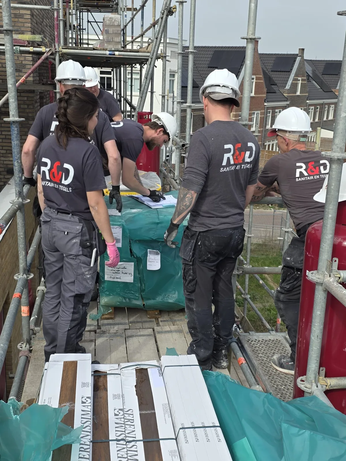 Het team van R&D Bouwgroep op weg naar de klus